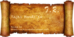 Tajti Renáta névjegykártya