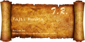 Tajti Renáta névjegykártya